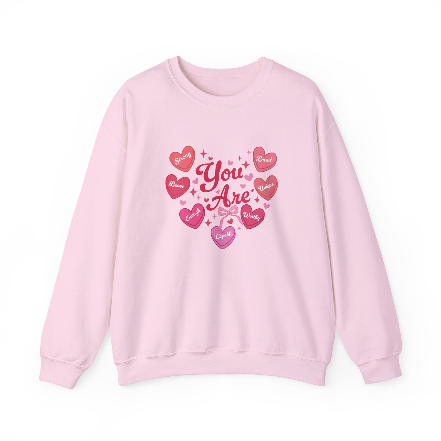 You Are: Pink Hearts Premium Sweatshirt