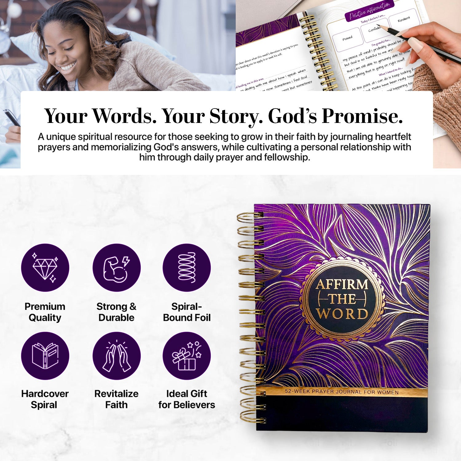 52 week Prayer Journal for Women & Anointing Oil
