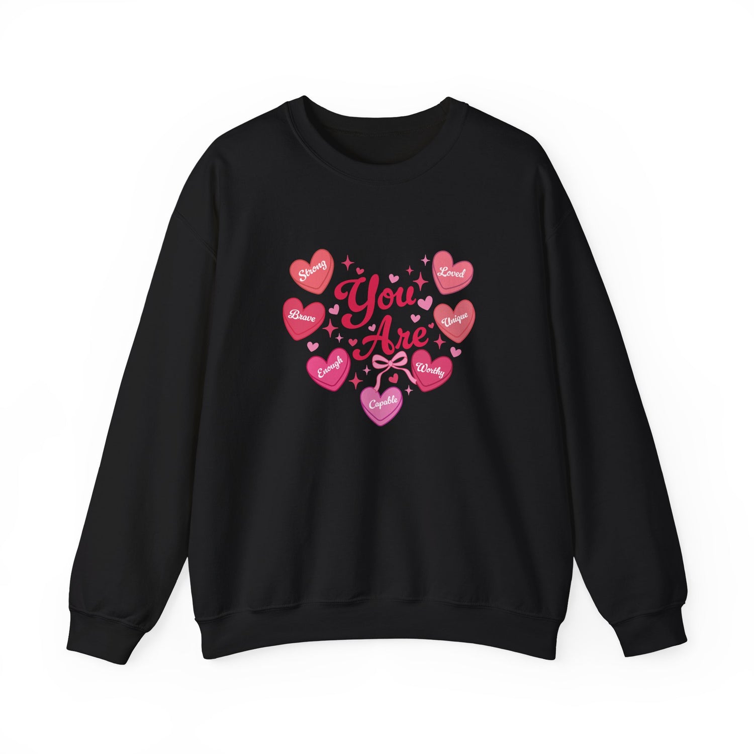 You Are: Pink Hearts Premium Sweatshirt