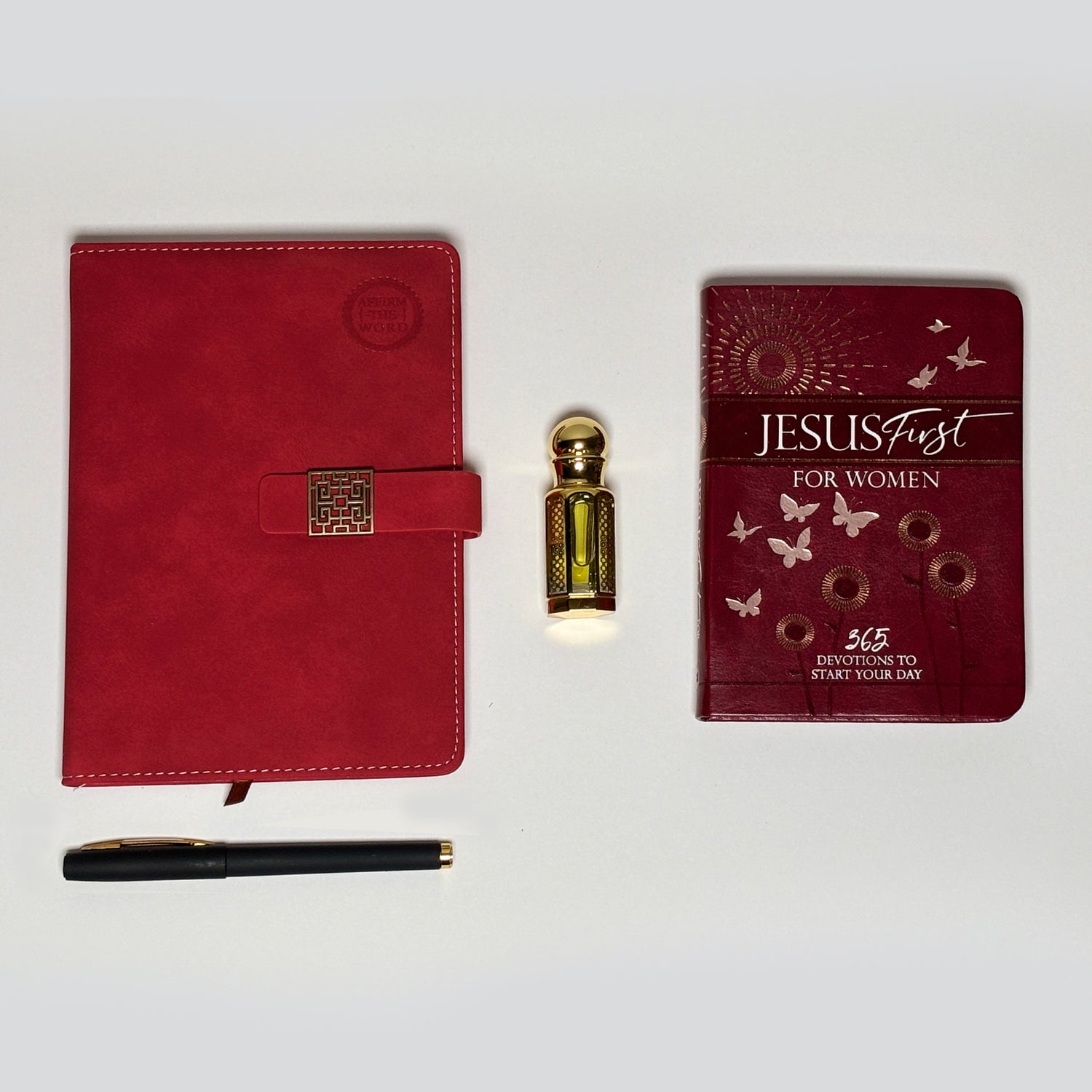 Jesus First +Lined Journal + Oil Bundle