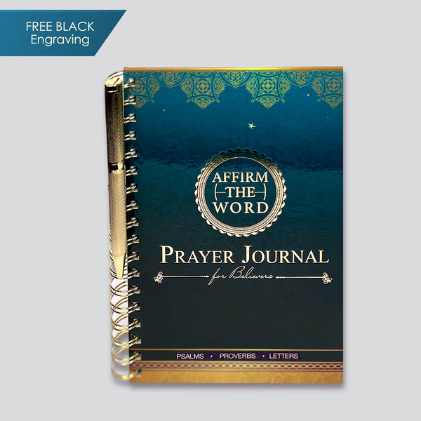 Affirm The Word Prayer Journal & Pen (Teal)