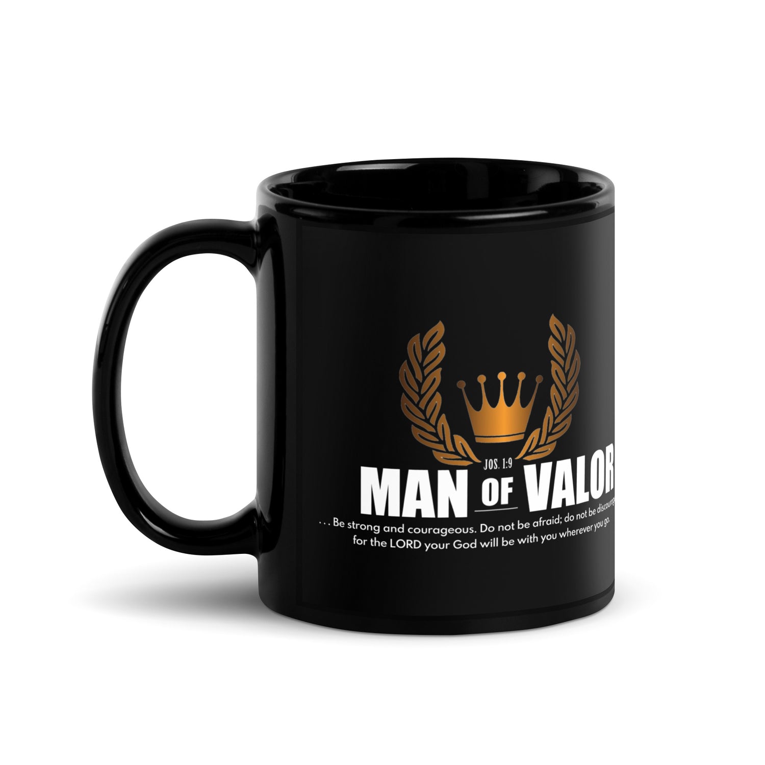 Man of Valor Black Mug