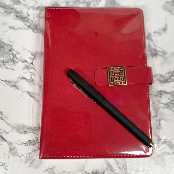 Lined Journal & Pen Gift Set—Red - Affirm The Word Literary