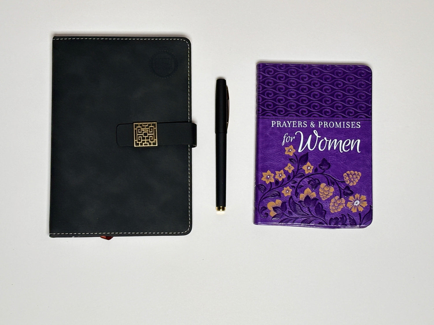 Prayers & Promised Lined Journal & Pen Gift Set— Black