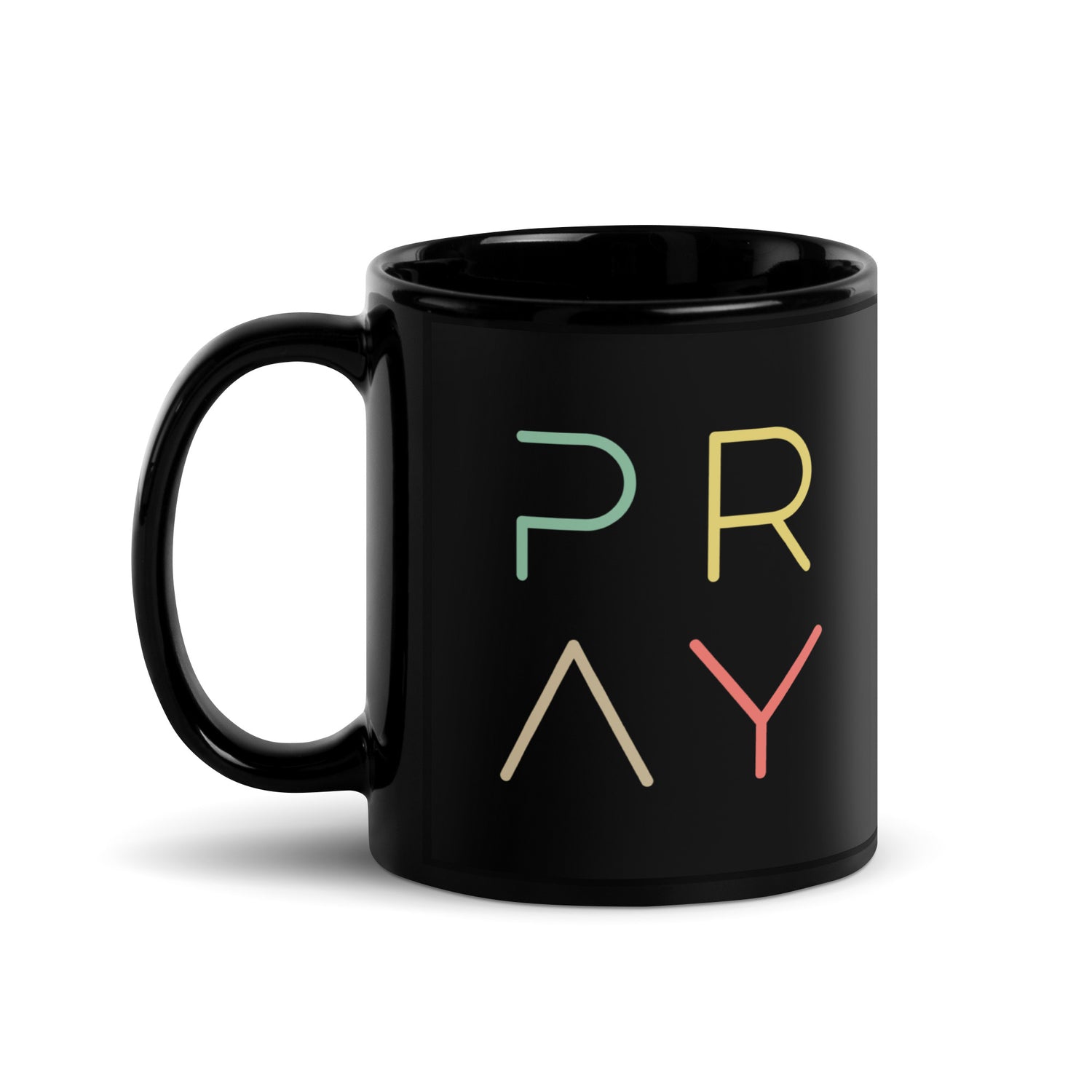 Pray Multi Black Mug