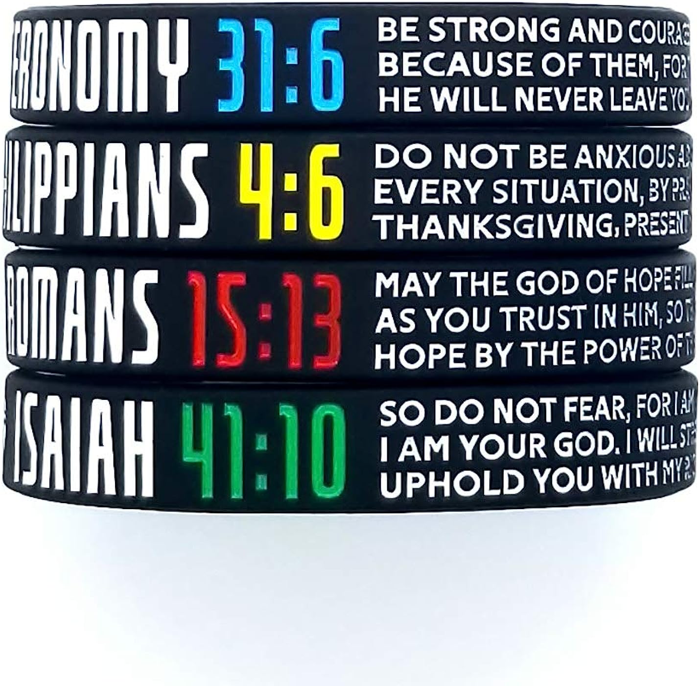 4-Pack Scripture Bracelets – Affirm The Word Literary