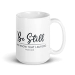 Be Still | B&W Mug - Affirm The Word Literary