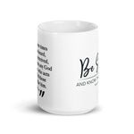 Be Still | B&W Mug - Affirm The Word Literary