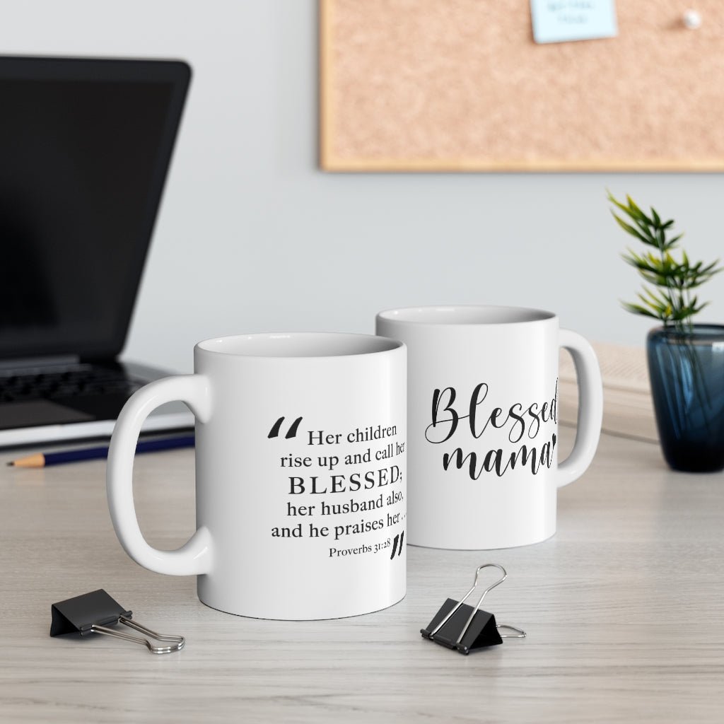 Blessed Mama Ceramic Mug - Affirm The Word Literary