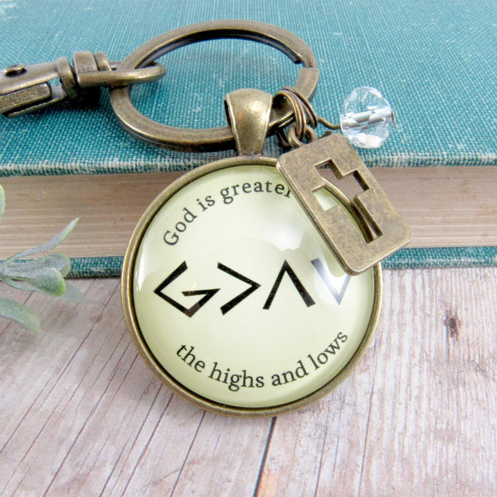 God is Greater . . . Keychain - Affirm The Word Literary