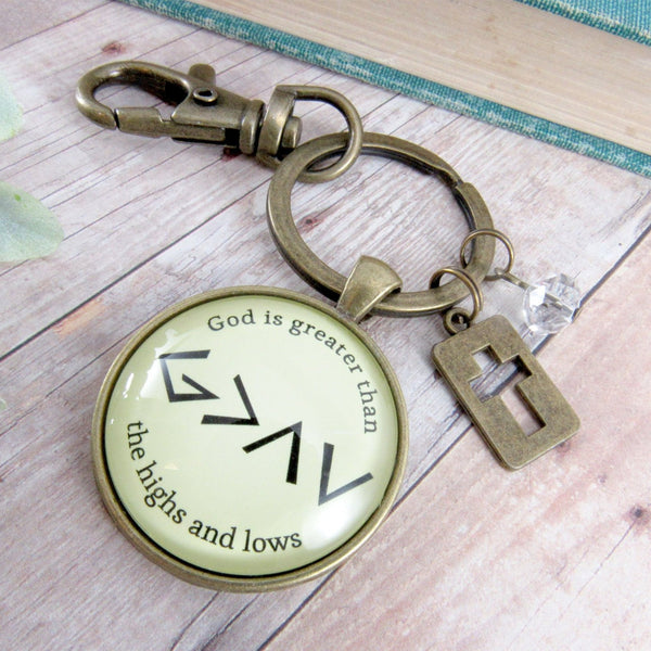 God is Greater . . . Keychain - Affirm The Word Literary