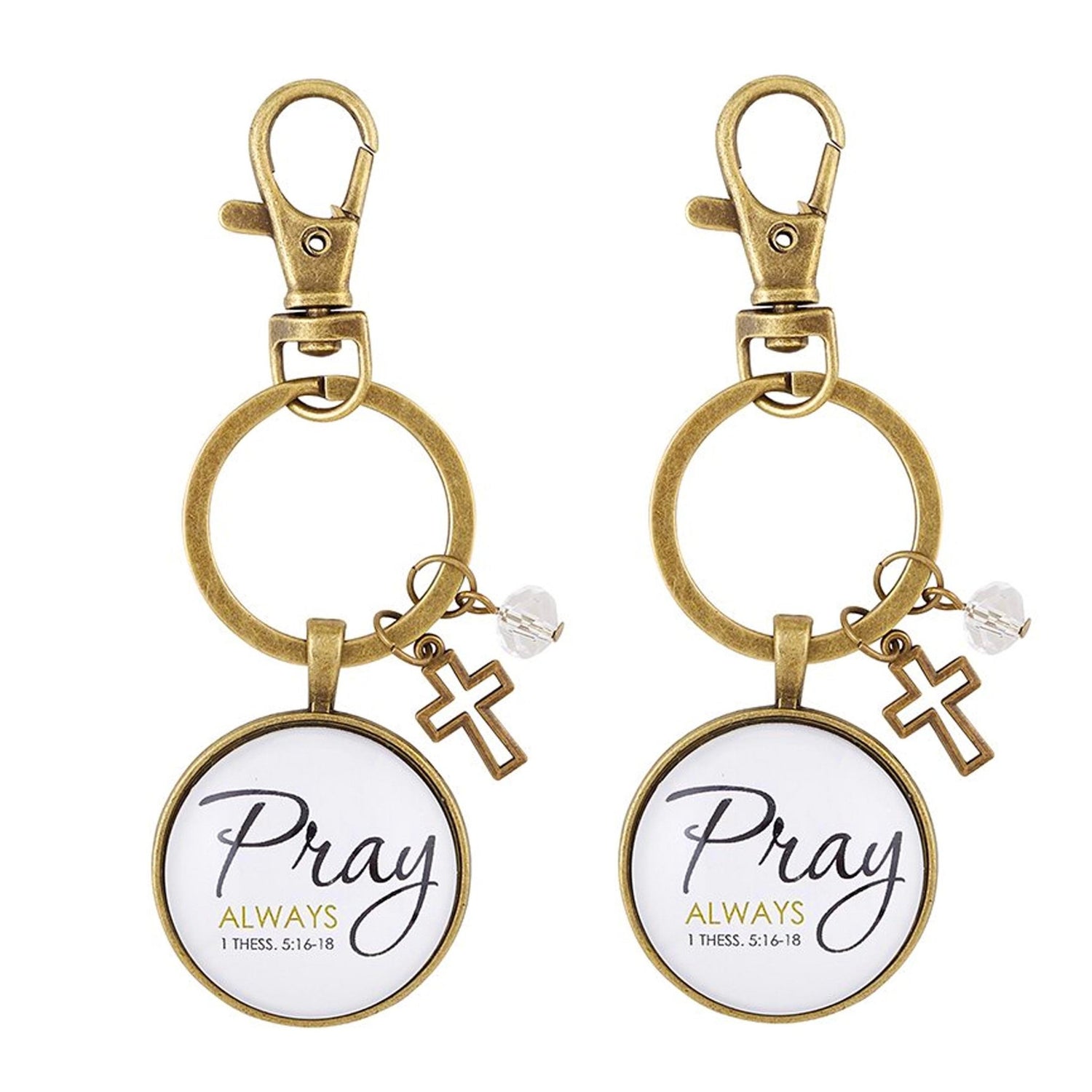 Pray Always Key Chain (2 PK) - Affirm The Word Literary