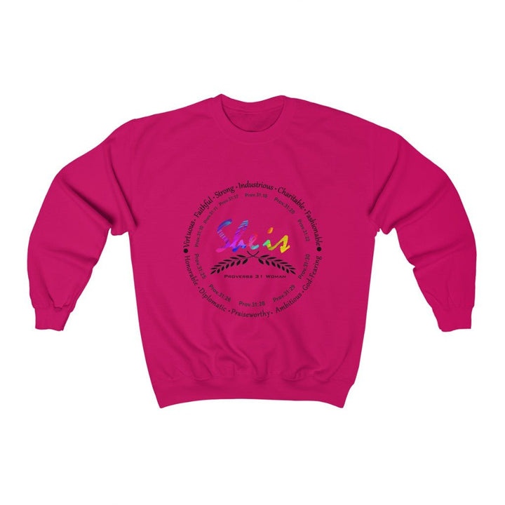 She Is . . . Light Fab Sweatshirt - Affirm The Word Literary