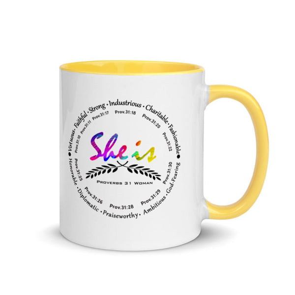 She Is . . . Multi-Col Mug - Affirm The Word Literary