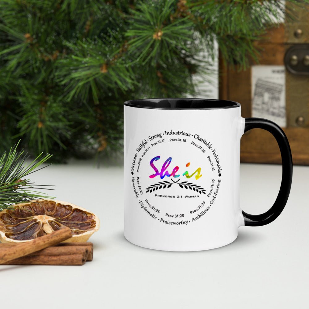 She Is . . . Multi-Col Mug - Affirm The Word Literary