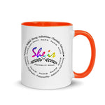 She Is . . . Multi-Col Mug - Affirm The Word Literary